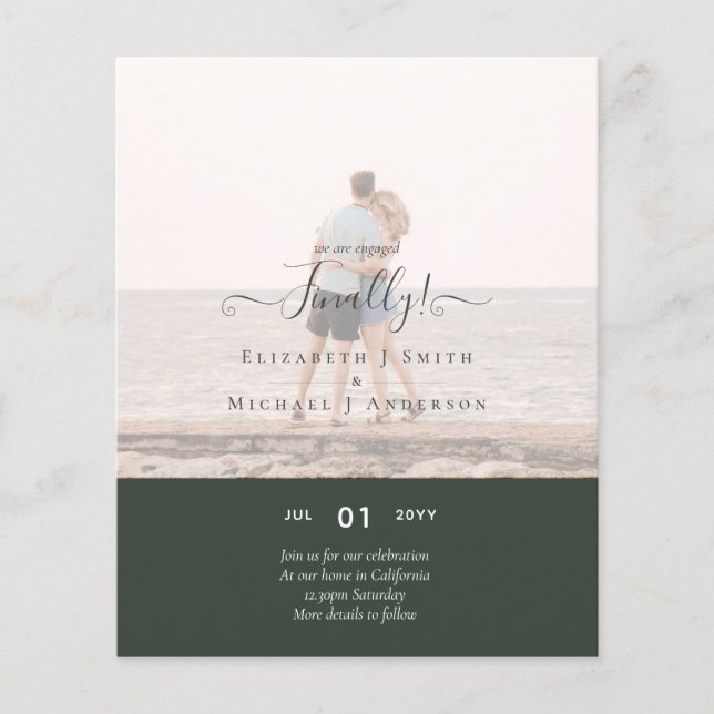 Flyer Finalmente estamos comprometidos! FOTO de lançamen (Frente)