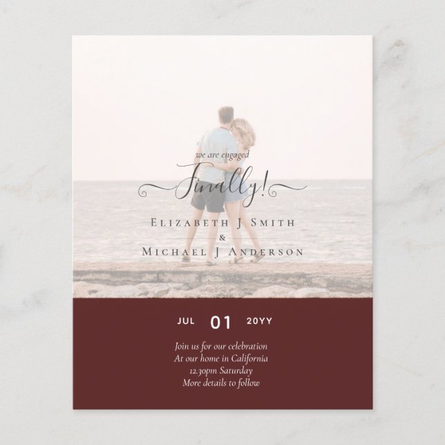 Flyer Finalmente estamos comprometidos! FOTO de lançamen (Frente)