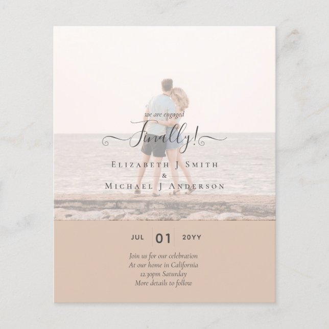 Flyer Finalmente estamos comprometidos! FOTO de lançamen (Frente)