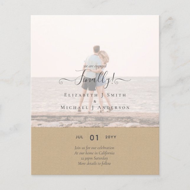 Flyer Finalmente estamos comprometidos! FOTO de lançamen (Frente)