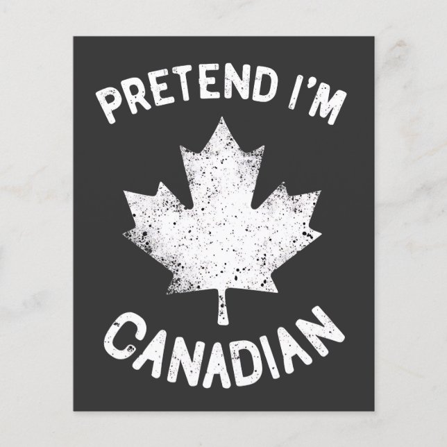 Flyer Fingir que sou canadense no dia do Canadá (Frente)