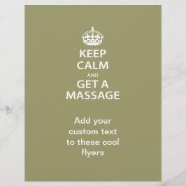 Flyer Fique calmo e faça uma massagem