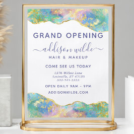 Flyer Fire Opal Modern Rainbow Gemstone Business