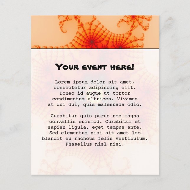 Flyer Fire Web - Arte Fractal (Frente)