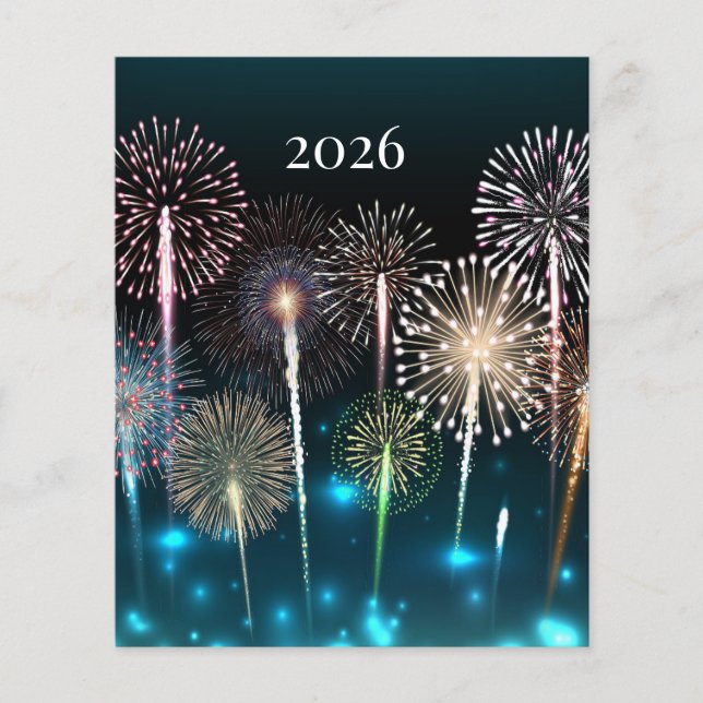 Flyer Fireworks 2026, Feliz ano novo (Frente)