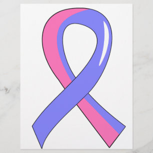 Flyer Fita cor-de-rosa azul 3 do cancro da mama
