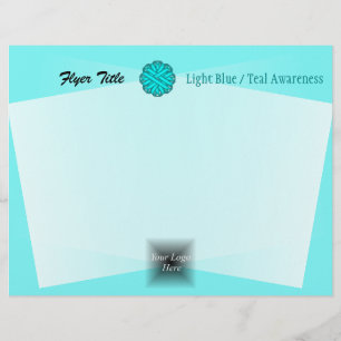 Flyer Fita de Flor Azul Claro / Turquesa por Kenneth Yon