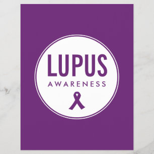 Flyer Fita de Sensibilização do Lupus Roxo