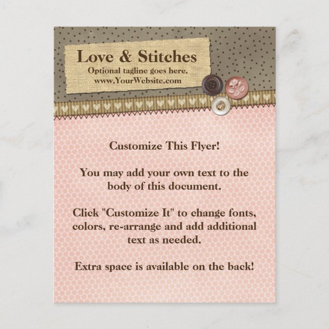 Flyer Fita e Botões de Forma Rústica na Coluna (Frente)