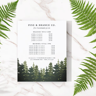 Flyer Fixação do preço & serviços altos dos pinhos