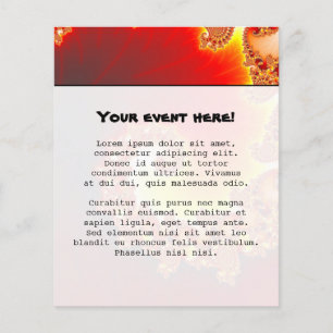 Flyer Flaming Tentacle - Arte Fractal