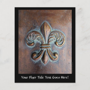 Flyer Fleur De Lis, Impresso De Olho De Cobre