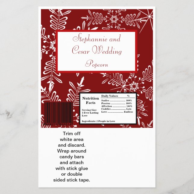 Flyer Floco de Neve Vermelha de Natal Grande Bar de Hers (Frente)