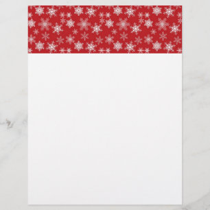 Flyer Flocos de neve em fundo vermelho