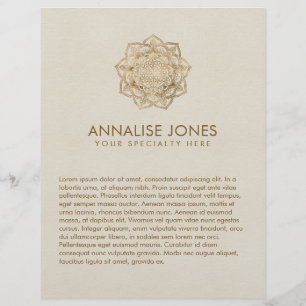 Flyer Flor da Vida em Lotus - dourados pastel e canvas