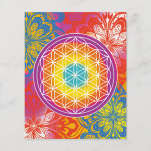 Flyer Flor da vida mandala zen
