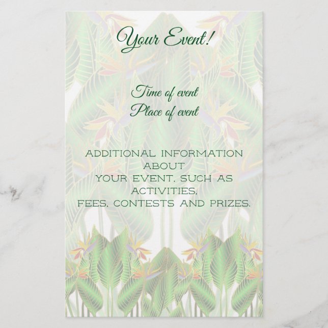 Flyer Flor de Ave-do-Paraíso (Frente)