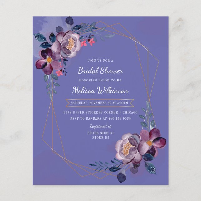 Flyer Flor de Chá de panela de Aquarela Puro (Frente)