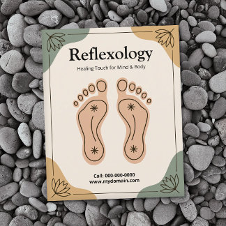 Flyer Flor de Lótus & Pegada - Reflexologia