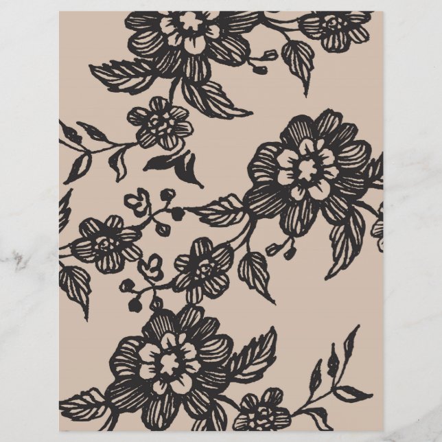 Flyer Flor | Rastreador de envelopes DIY Rustic (Frente)