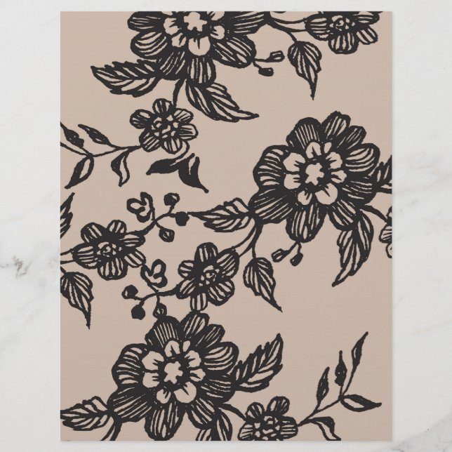 Flyer Flor | Rastreador de envelopes DIY Rustic (Frente)