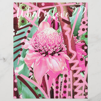 Flyer Flor Tropical de Vida Invólucro de Amor