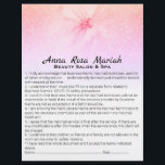 Flyer *~* Floral Beauability Liability Waiver Services F<br><div class="desc">Dois Contrato de Liberação de Consentimento de Responsabilidade do Folheto Lateral e Lista de Serviços e Preços para você Personalizar. * Passivo com Flor Floral de Energia Reforçada para Aquarelas Consentimento e Liberação Wavier Lista de Serviços e preços no verso deste folheto. A aquarela de um BUQUÊ FLORAL de cor...</div>