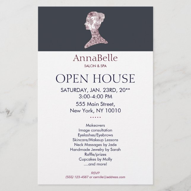 Flyer Floral Beauty Girl Salon and Spa (Frente)