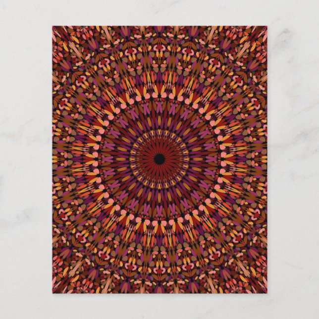 Flyer Floral Brown Mandala Design (Frente)