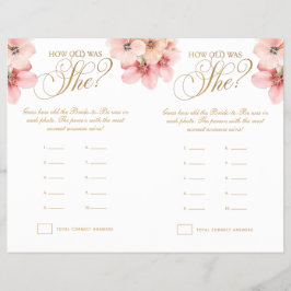 Flyer Floral Rosa Dourada, Quantos Anos Ela Teve