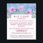 Flyer Floral Rosa Selvagem, Publicidade em Floresta<br><div class="desc">Folheto de Floral,  Florificação,  de Cor Rosa,  da Loja de Cartão de visita.</div>