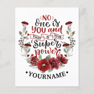 Flyer Flores Borgonhetas Ninguém é você e esse é o seu p