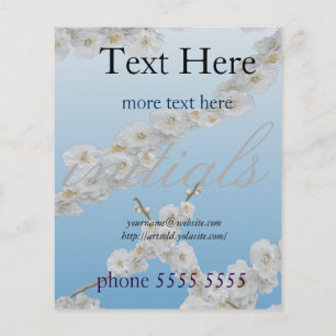 Flyer Flores de cerejeira de Coreia brancas