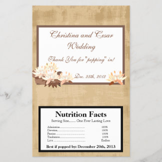 Flyer Flores Orientais de Milho de Micro-Ondas