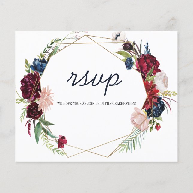 Flyer Flores RSVP Card. (Frente)