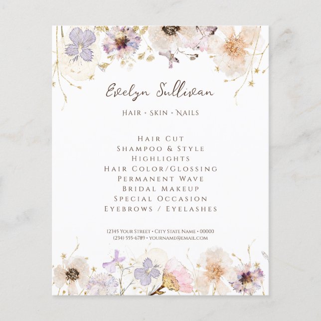 Flyer Flores secas (Frente)