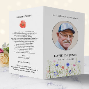 Flyer Flores Silvestres Coloridas Obituário Prateado Fot