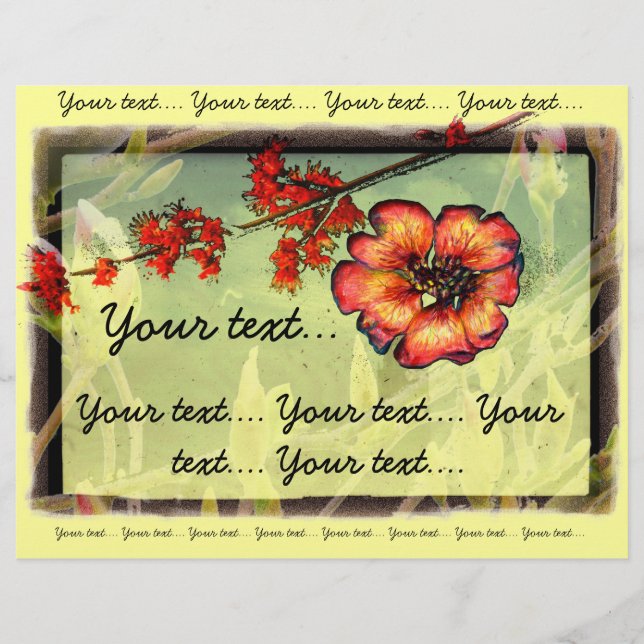 Flyer Flores vermelhas (Frente)