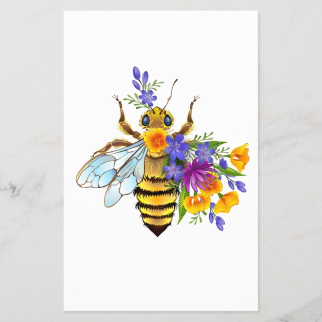 Flyer Flower bee with wild plants (Frente)