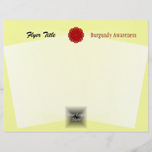 Flyer Flower Burgundy Ribbon por Kenneth Yoncich