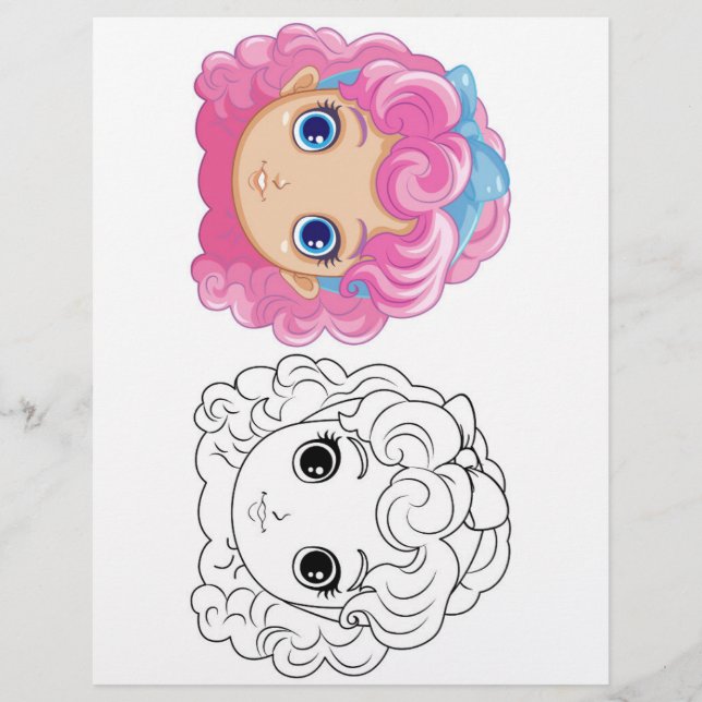 Flyer Folha de desenho bonitinho (Frente)