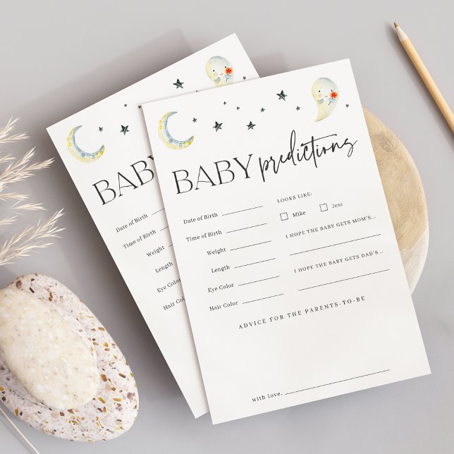 Flyer Folha de jogos de previsões de Chás de fraldas do  (Criador carregado)