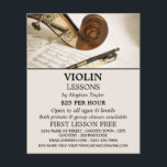 Flyer Folha de notas de violino, lições de violino e pub<br><div class="desc">Folha De Notas Violinas,  Lições Violinas E Folhetos De Publicidade Por Cartão de visita.</div>