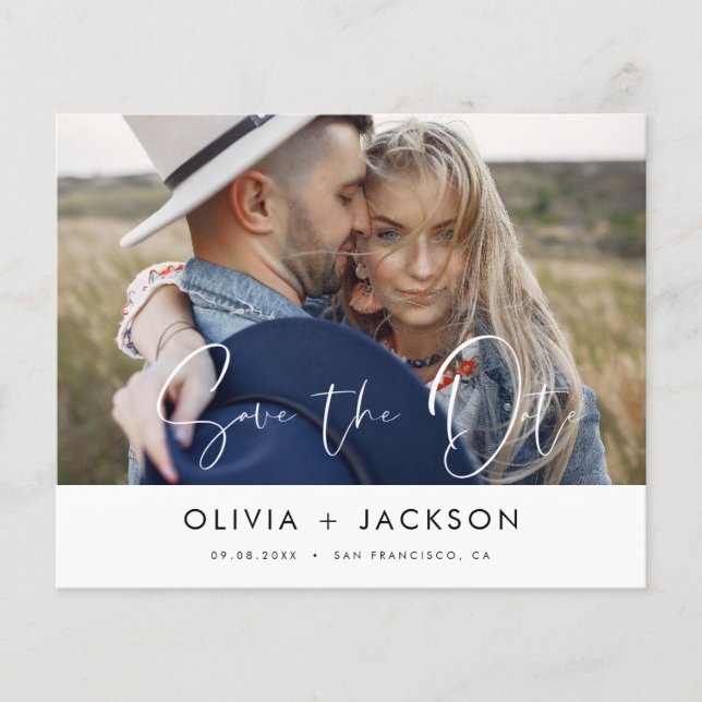 Flyer Folha de Orçamento Branco Letretado Salve a Data F (Frente)