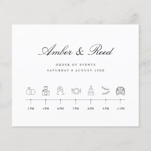 Flyer Folha de Orçamento da Linha do Tempo de Casamento
