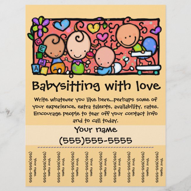 Flyer Folha de rasgos personalizada do LittleGirlie Chil (Frente)