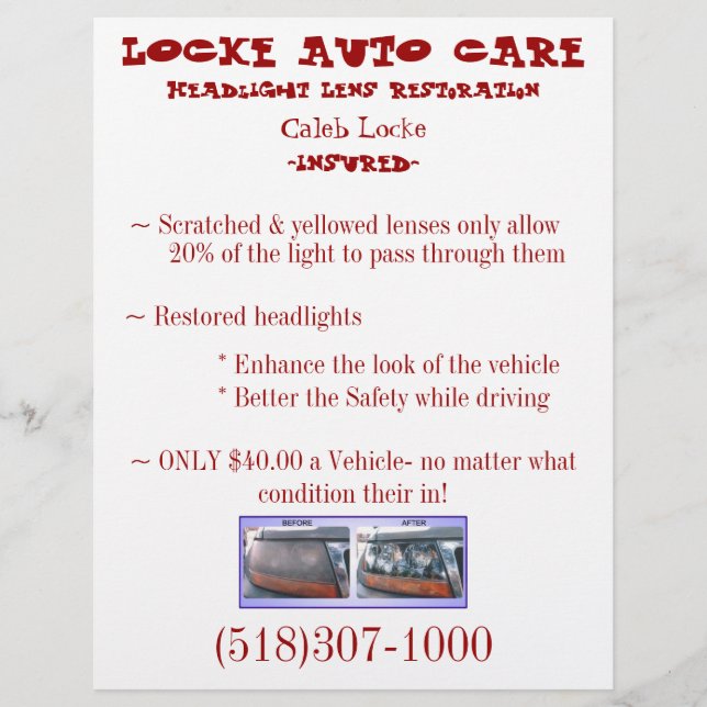 Flyer Folha de vendas de negócios (Frente)