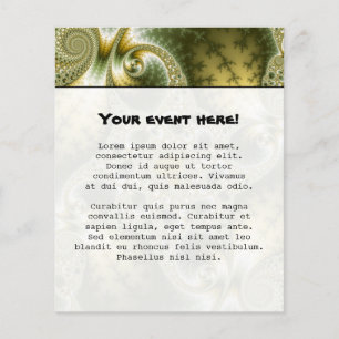 Flyer Folha E Dourado - Arte Fractal