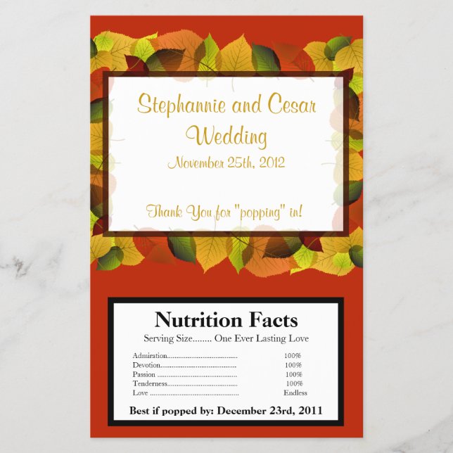 Flyer Folhagem de Mola de Pipoca de Micro Ondas (Frente)