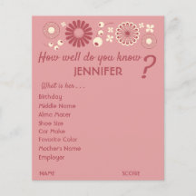 Folhas de jogos personalizadas, cor-de-rosa,